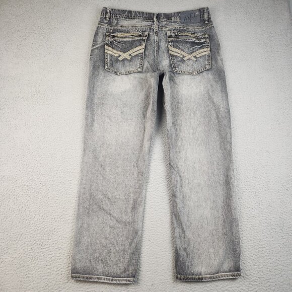 Axel Jeans Mens 36x32 Relaxed Straight Leg Denim Faded Black Baggy Denim Pants - Picture 2 of 11